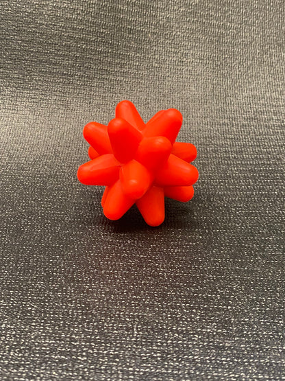 spiky massage ball red